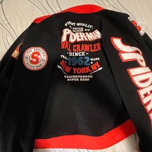 Marvel Spider-Man Black and Red Bomber Jacket